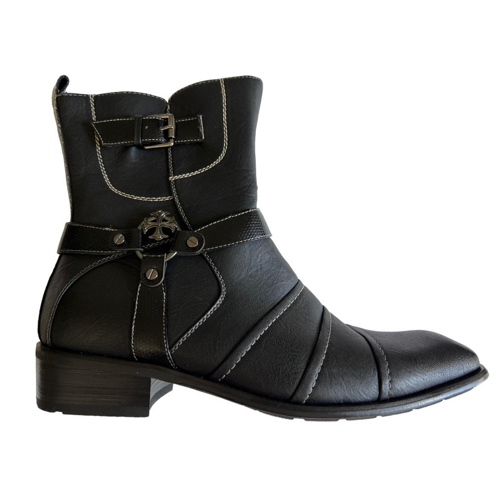 Delli Aldo Black Classic Rocker Boots NEW